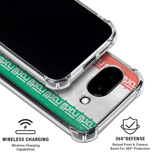 Iran Flag Distressed Google Pixel 9a Clear Case